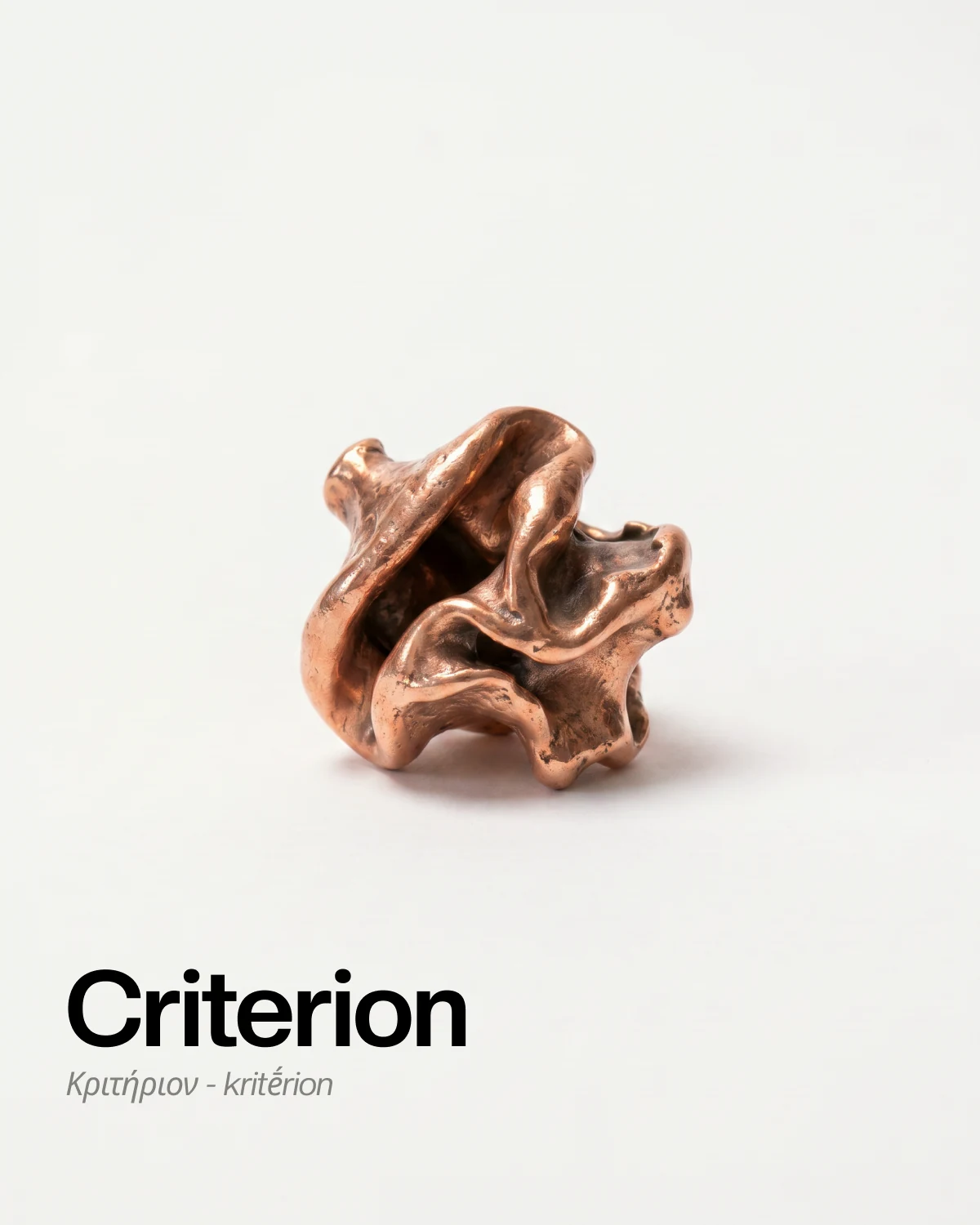 Copper sculpture, the emblem of judgement